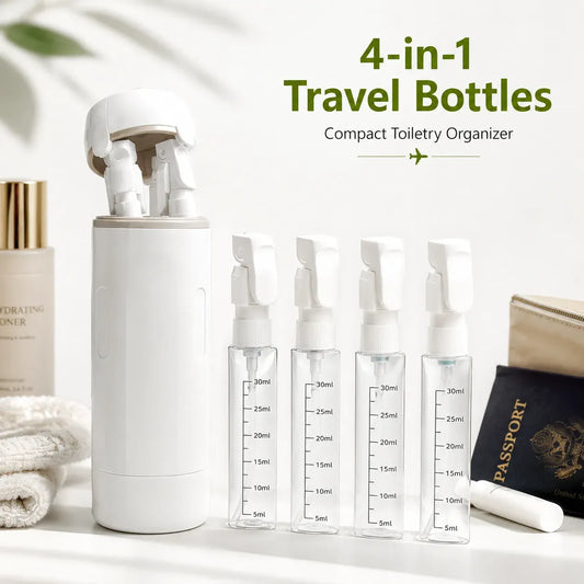 4 in 1 Travel Dispenser Bottle Set Refillable