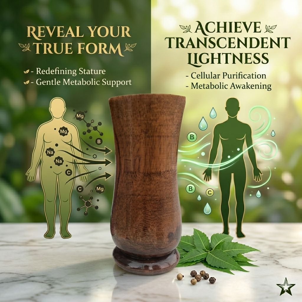 Weight Loss and Body Detox Wooden Water Glass